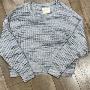 Lucky Brand Gray Ribbed Sweater
